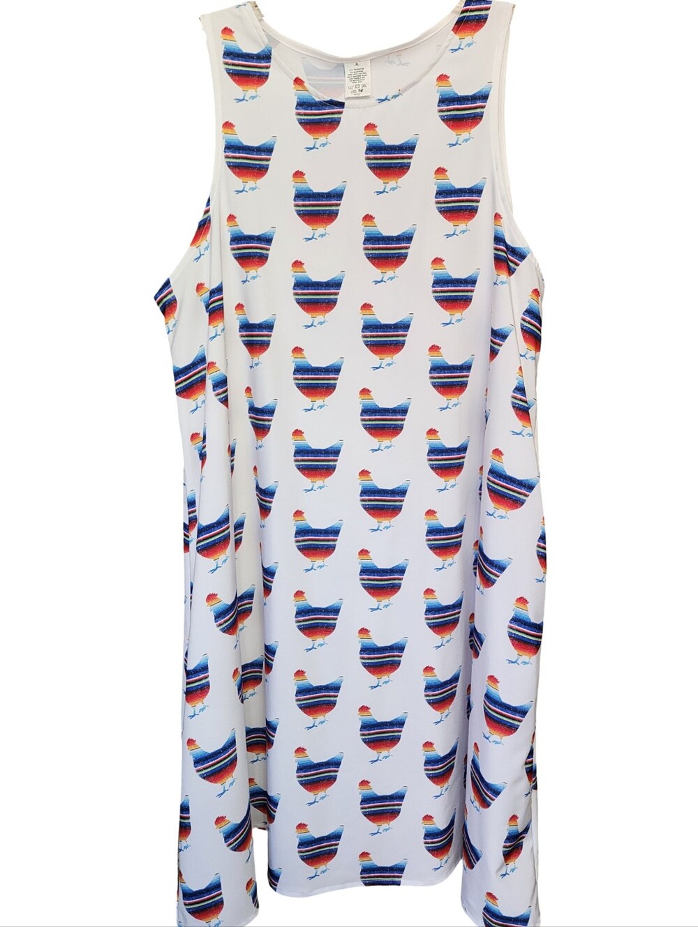 CULTURED APPAREL Chicken Dress M Serape Western Cottagecore Farmhouse Sundress